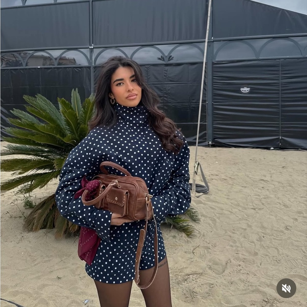 ZARA NWT Puffed Polka Dot Jacket